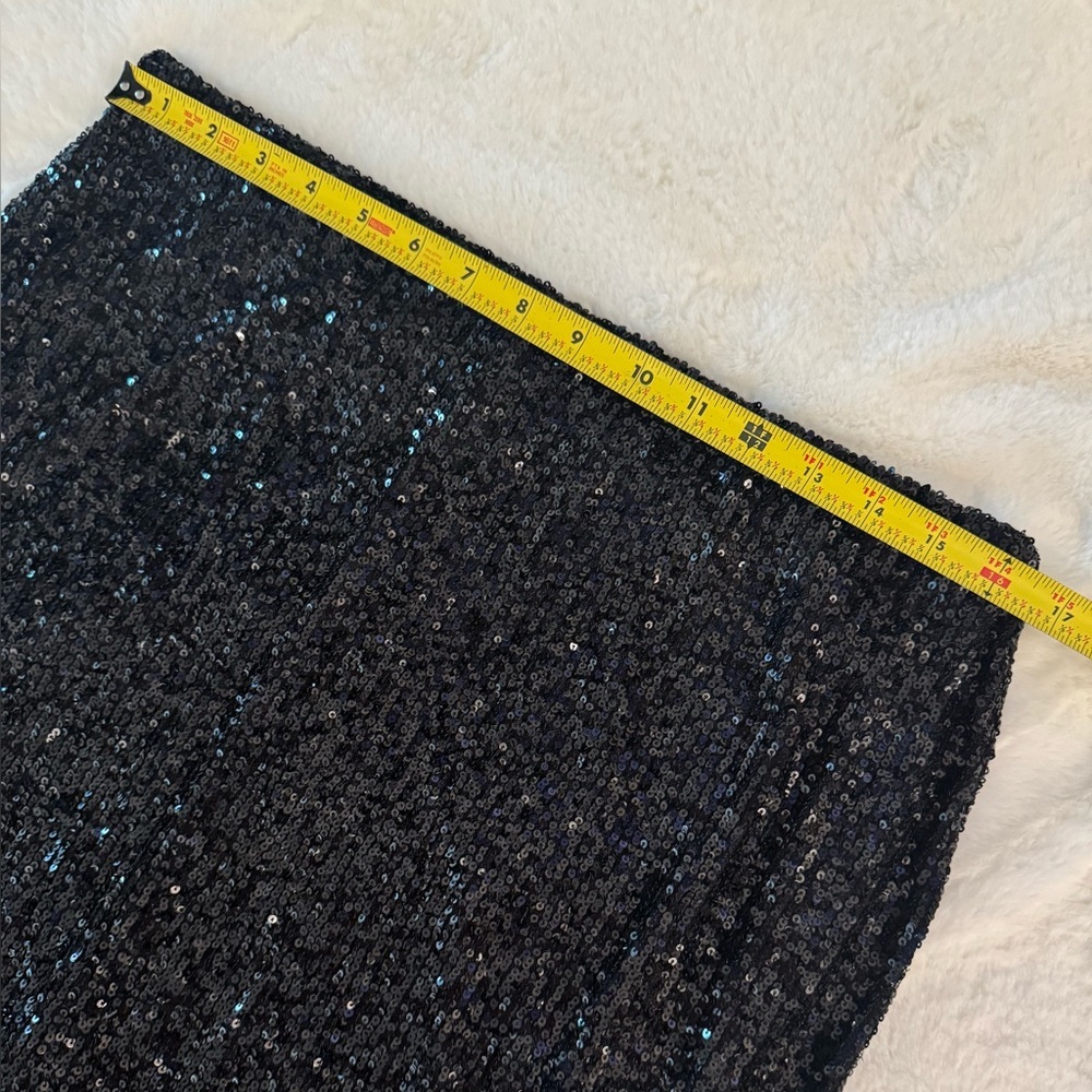 Cable & Gauge Black Sparkle Sequin Mini Skirt - Picture 8 of 11